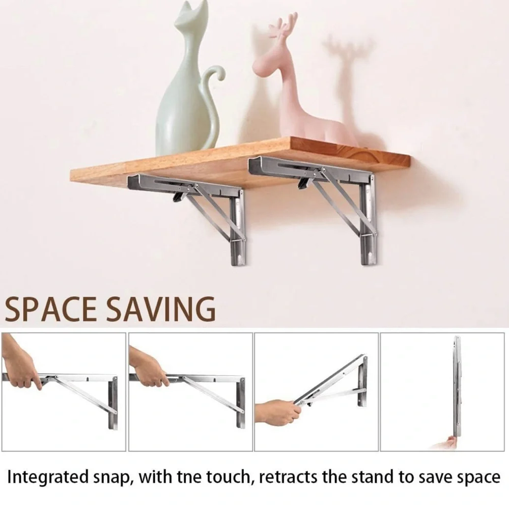 NIB DOMISL 20” Multi Function Stainless brackets - Set of 2 - Picture 2 of 9